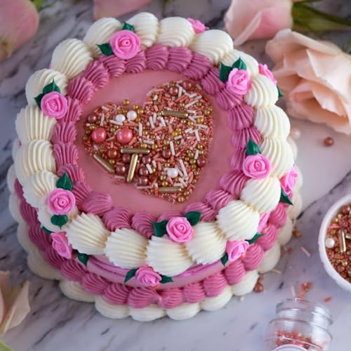 Vintage Rose Gold Sprinkle Mix (Rose Gold, Blush Pink, White, Gold)
