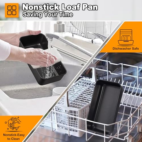 6 Pack Nonstick Loaf Bread Pan for Baking (7.33 Count)