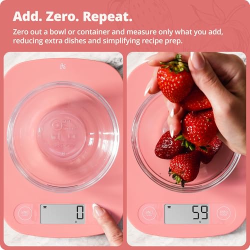 Food Scale Slim & Compact Build (Coral Pink)