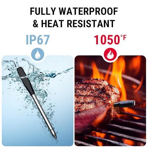 ThermoPro TempSpike Wireless Meat Thermometer Bluetooth (4 Count)