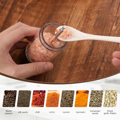 2 Pack 5.5 Inch Wood Salt and Pepper Grinder Set (2 Count)