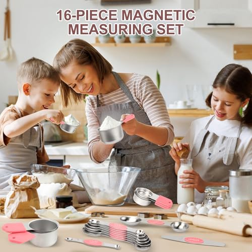 16 Piece Magnetic Measuring Cups and Spoons Set