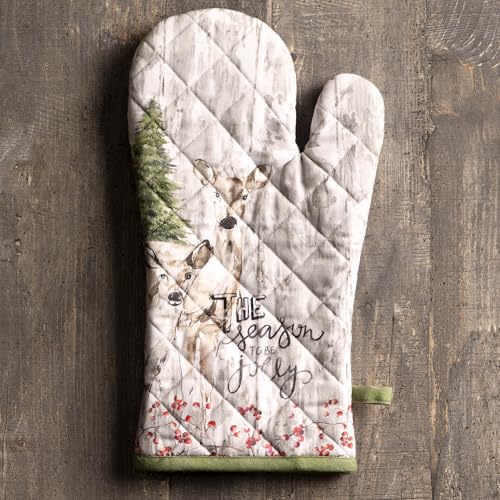 Maison d'Hermine Oven Gloves 100% Cotton Oven Mitt (091 - Mountain Life / 7.5" x 13" (Oven Mitt))