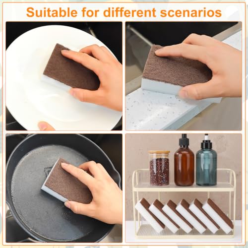 50 Pcs Individually Wrapped Sponges for Airbnb Apartment Brown (Brown)