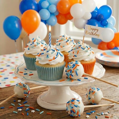 Blue and Orange dessert Sprinkles (Blue and Orange)