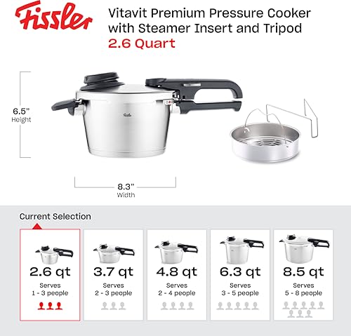 Vitavit Premium Pressure Cooker with Steamer Insert