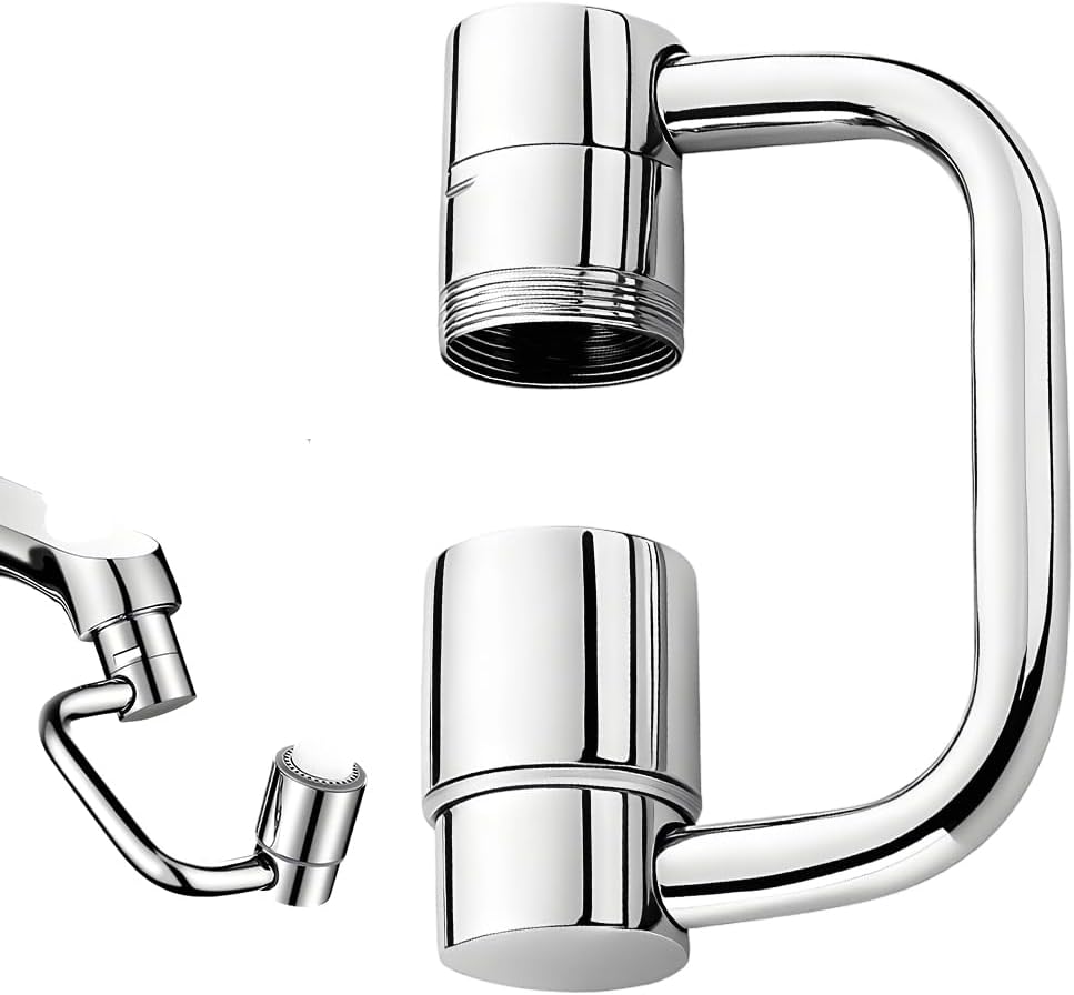 1440° Rotatable Faucet Aerator Extension, 2025 New 2 Modes Universal Sink Faucet for Splash Reduction, 1080° Rotating Multifunctional Faucet Extender for Bathroom Sink Kitchen (2)