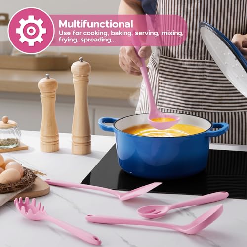Silicone Cooking Utensils Set (Sakura Pink)