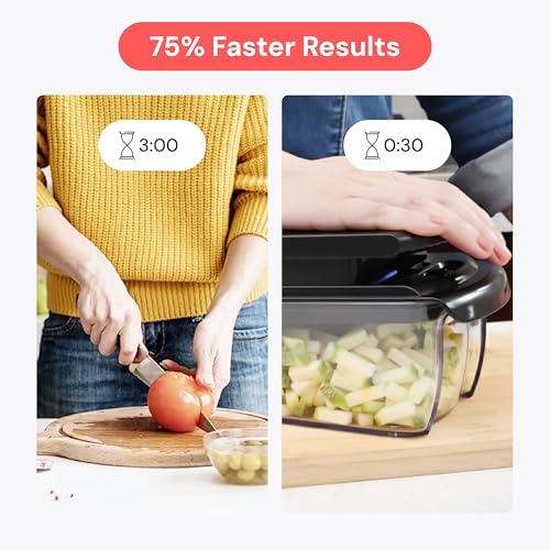 Pro Original Vegetable Chopper & Mandoline Slicer Kitchen Gadget (Black / 8 in 1)