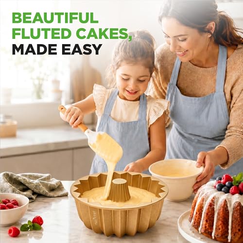 Cake Pan 10 Cups Die Cast Fluted Aluminum Cake Mold