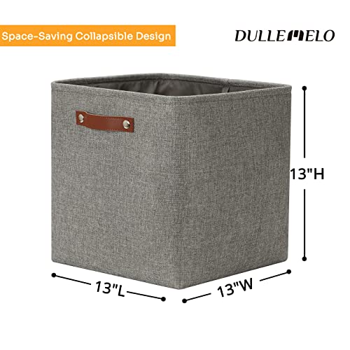 Cube Storage Boxes (Grey / L-13"x 13"x 13")