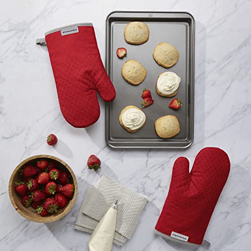 Asteroid Oven Mitt Set (7"x12.5" / Fire Red)