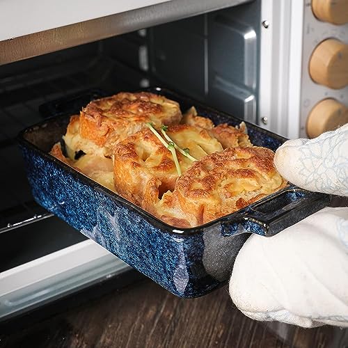 Ceramic Bakeware Set (Set of 3 / Blue)