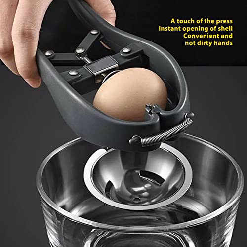 Egg Cracker Automatic Stainless Steel Egg Opener Eggshell Cutter Tool Egg Yolk White Separator Egg Cracking Tool for Baking Cake