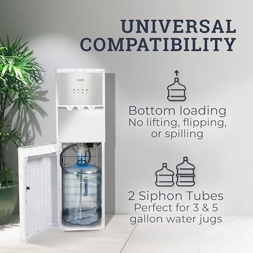 Bottom Loading Water Dispenser (Stainless White / Bottom Load)