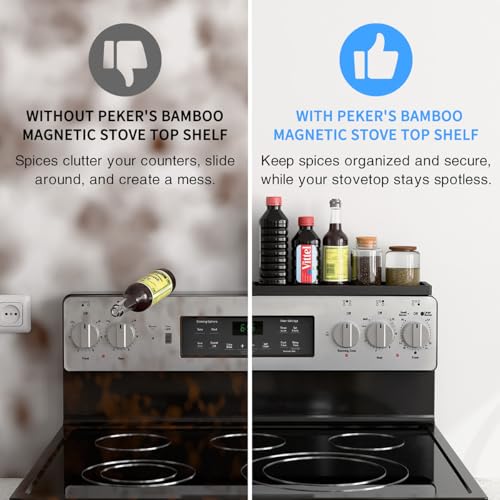 Magnetic Stove Top Shelf for 30" Stoves (Black)