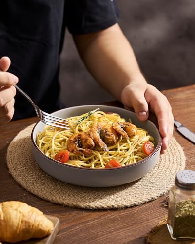 Mercury Pasta Bowls Set of 8 (Dark Gray / 8 pcs)