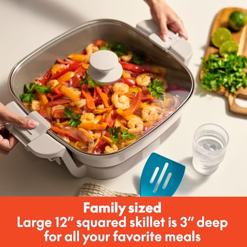 Fits Anywhere SAUTE Make & Take Skillet (12" x 12" / Oatmilk)