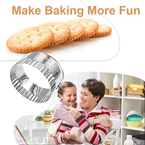 Fluted Edge Biscuit Cutter Set (Fluted Round Biscuit Cutter)