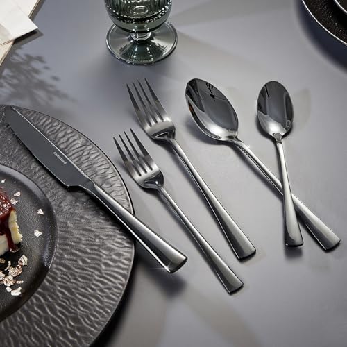 18 10 Flatware set for 8 (Black / 40-Piece)