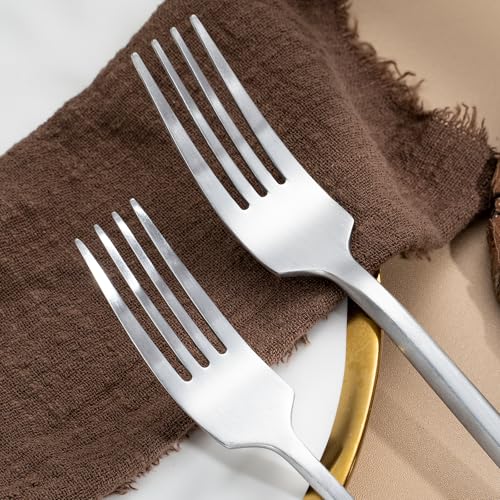 Silverware Set with Steak Knives (Matt Silver with Steak Knives)