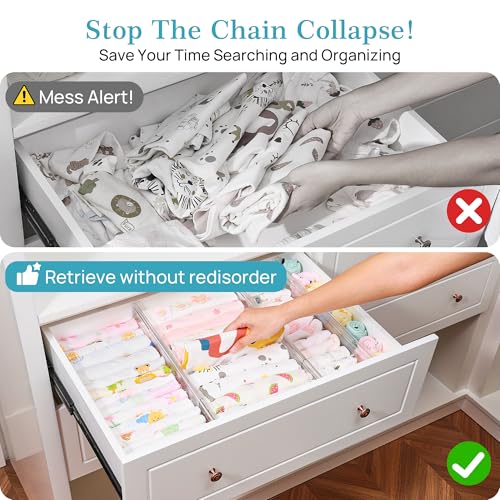4" Regular Upgrade Drawer Dividers for Clothes (4 Count)