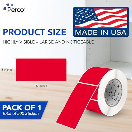 Red Labels 3x5 Inch 500 Stickers