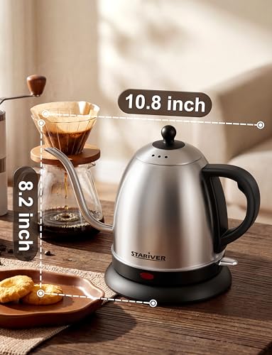 Gooseneck Electric Kettle (Silver)