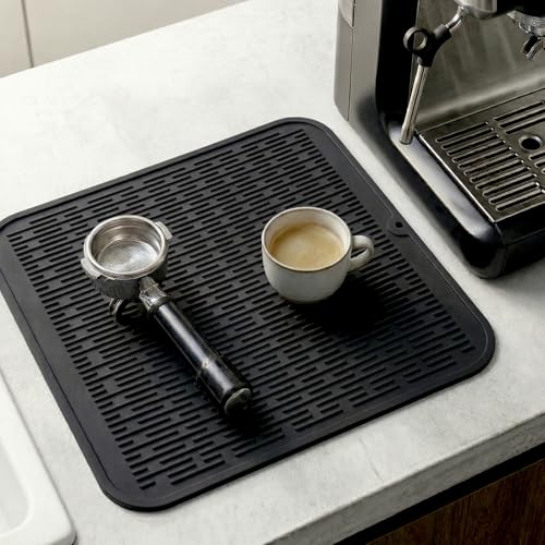 Silicone Dish Drying Mat for Multiple Usage (Coffee / 18"L x 16"W)