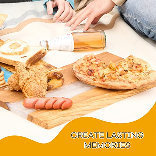 Italian Olive Wood luxury Cheese board with Resin (Blue And White Gradient)