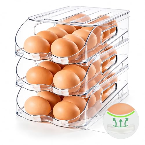 36 Egg Holder for Fridge with Silicone Bumpers