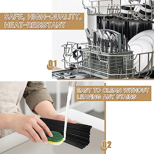 48 Pairs Fiberglass Reusable Chopsticks 9.5" Dishwasher Safe Black Cherry Chopsticks for Chinese Style Japanese Food Cooking Supplies
