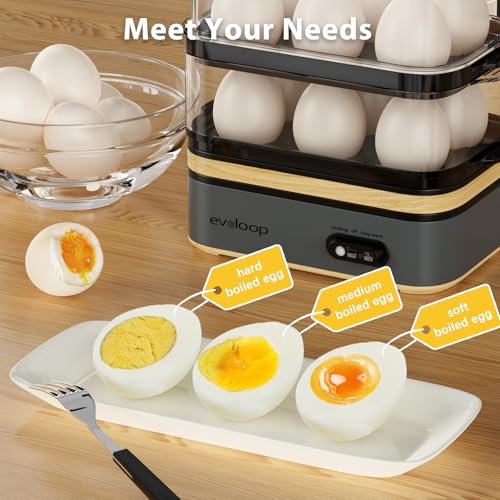 Rapid Egg Cooker Electric 12 Eggs Capacity (Grey)