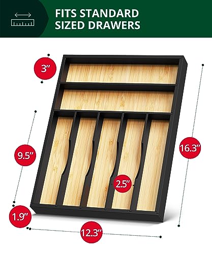 Luxury Bamboo Kitchen Drawer Organizer