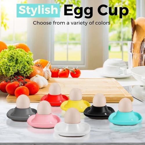 Soft Boiled Egg Cups (4 Pack / Square Style, Blue)