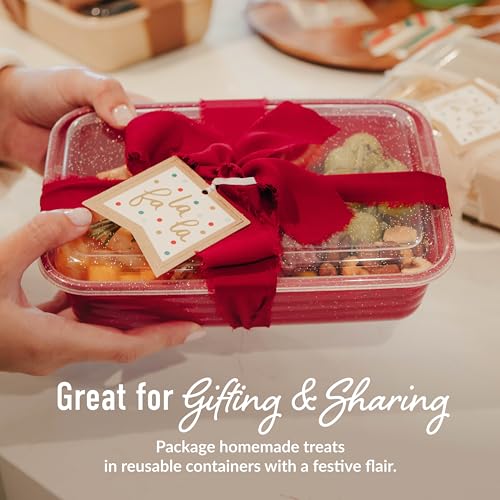 Prep 60 Piece Holiday Food Storage Set (Holiday Glitter Collection)