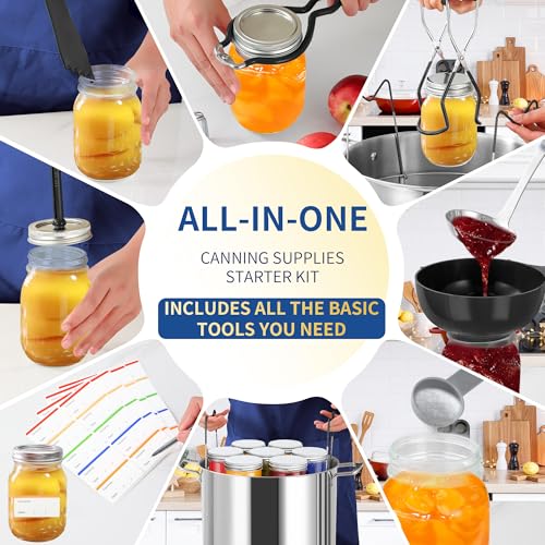 Canning Supplies Starter Kit (9-Pcs Set / Black)