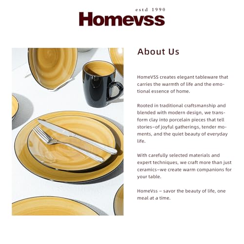 HomeVss Stoneware Sonoma 16pc Dinnerware Set