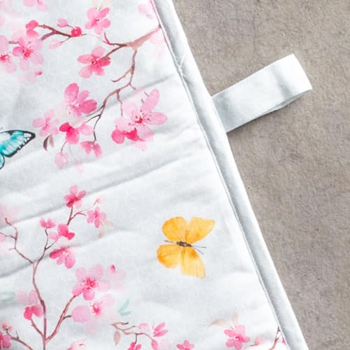 Double Oven Mitts 100% Cotton Double Oven Glove (050 - Blossoms in Spring / 7" x 35" (Double Oven Mitt))