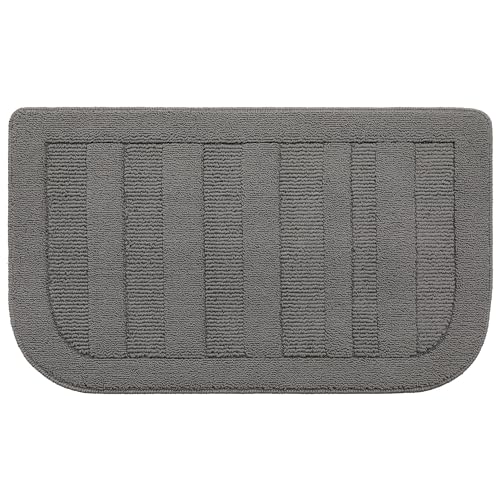24x40 Inch Kitchen Rugs Non Slip Washable Kitchen Sink Rug (24" x 40" (Semicircular) / Grey)