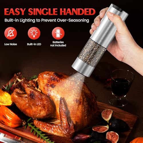 Electric Salt and Pepper Grinder (Stainless Steel)
