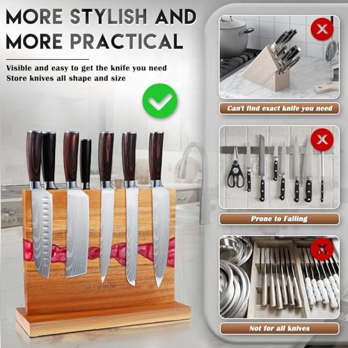 Double Sided Countertop Magnetic Knife Block 14 x 10"