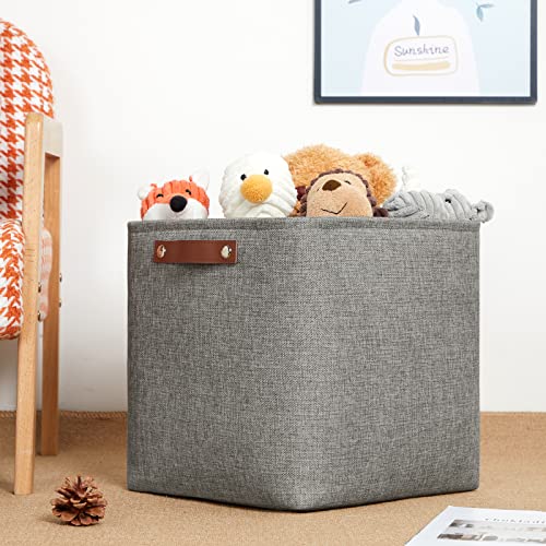 12 inch Cube Storage Bins (Grey / M-12"x 12"x12")