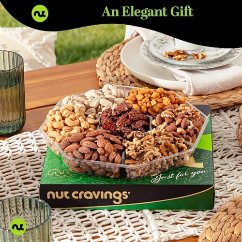 Mixed Nuts Gift Basket in Green Gold Box