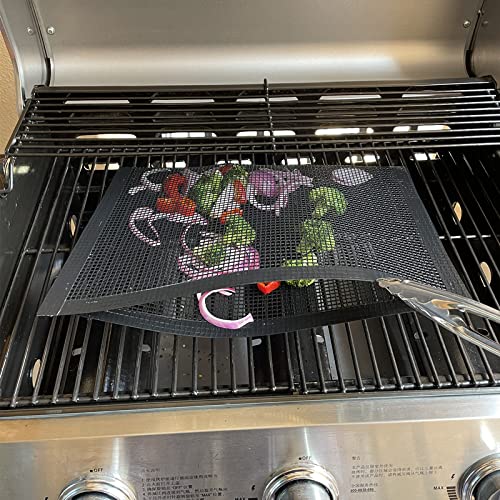 Non Stick Mesh Bag For Grill PTFE Toaster Oven Bags Barbecue Pockets Sheets Pack of 2