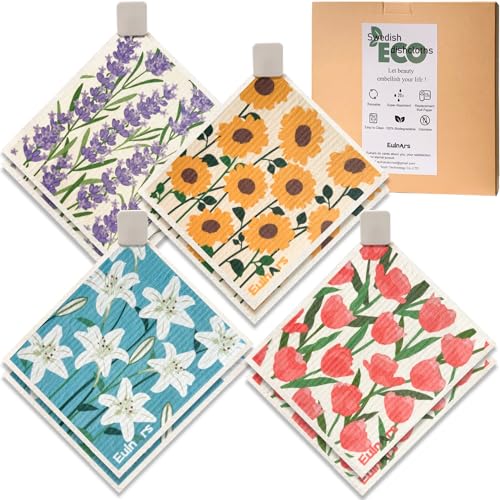 Swedish Dishcloths for Kitchen (Sunflower)