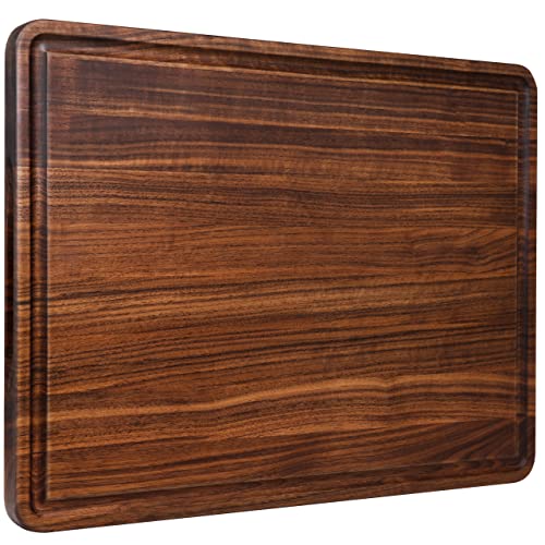 XL Large Solid Walnut Wood Cutting Board for Kitchen 20x15 in (Edge Grain / 20"L x 15"W)