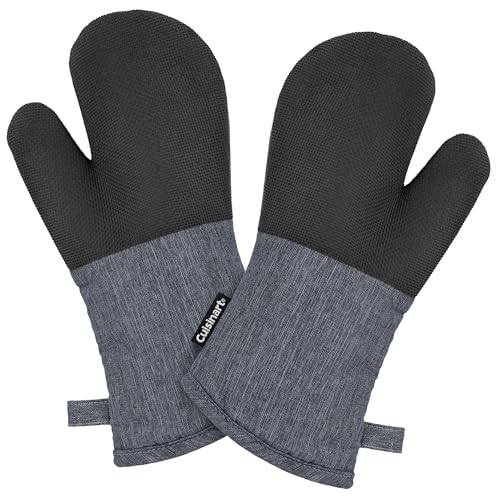 Cuisinart Chambray Kitchen Oven Mitts (Charcoal)