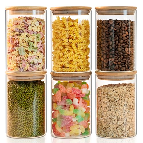 50oz Glass Food Storage Jars Set of 6