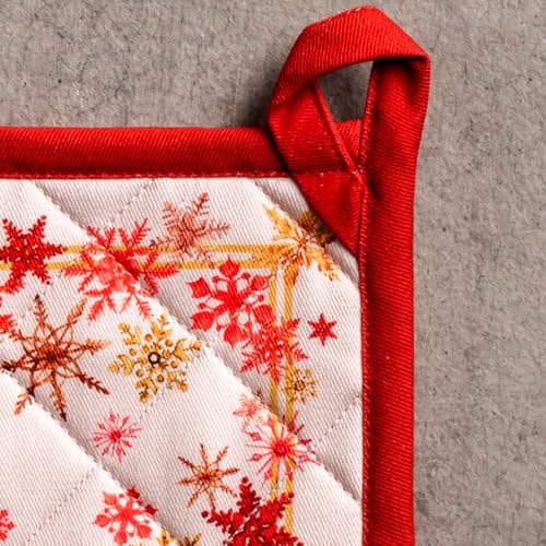 Pot Holders 100% Cotton Potholders (082 - Crystal Star / 8" x 8" (Pot Holder Pack of 2))